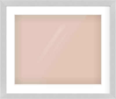 Matte Silver Flat Frame for 20 × 16in artwork, with Smooth White Single Mount