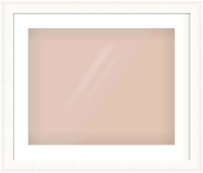 White Spoon Frame for 20 × 16in artwork, with Smooth White Single Mount