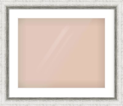 Silver Reverse Frame for 20 × 16in artwork, with Smooth White Single Mount