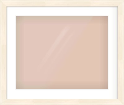 Natural Wood Flat Frame for 20 × 16in artwork, with Smooth White Single Mount