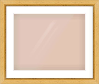 Natural Wood Reverse Frame for 20 × 16in artwork, with Smooth White Single Mount