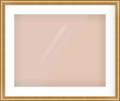 Gold Dome Frame for 20 × 16in artwork, with Smooth White Single Mount