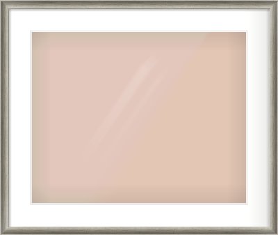 Silver Cushion Frame for 20 × 16in artwork, with Smooth White Single Mount