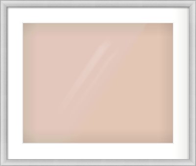 Silver Cushion Frame for 20 × 16in artwork, with Smooth White Single Mount