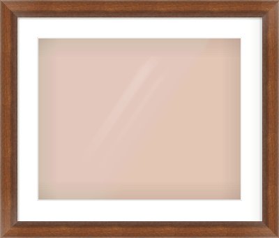 Brown Flat Frame for 20 × 16in artwork, with Smooth White Single Mount