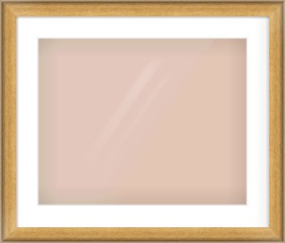 Gold Scoop Frame for 20 × 16in artwork, with Smooth White Single Mount