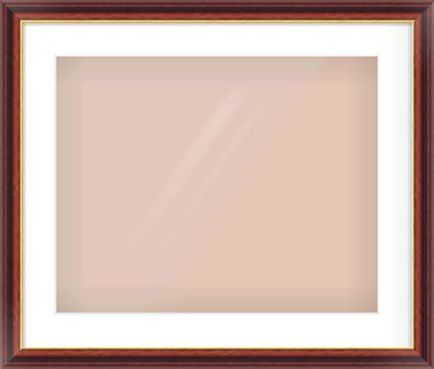 Brown Reverse Frame for 20 × 16in artwork, with Smooth White Single Mount