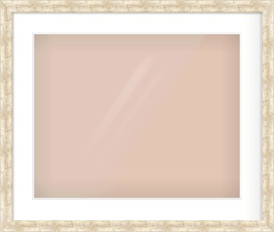 Silver Flat Frame for 20 × 16in artwork, with Smooth White Single Mount