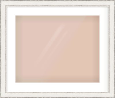 Black/Silver Flat Frame for 20 × 16in artwork, with Smooth White Single Mount