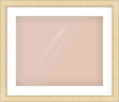 Gold Flat Frame for 20 × 16in artwork, with Smooth White Single Mount