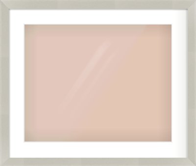 Grey Flat Frame for 20 × 16in artwork, with Smooth White Single Mount