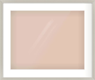 Grey Flat Frame for 20 × 16in artwork, with Smooth White Single Mount