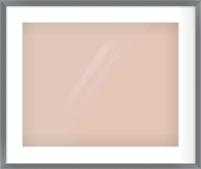 Grey Flat Frame for 20 × 16in artwork, with Smooth White Single Mount