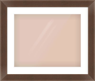 Brown Flat Frame for 20 × 16in artwork, with Smooth White Single Mount