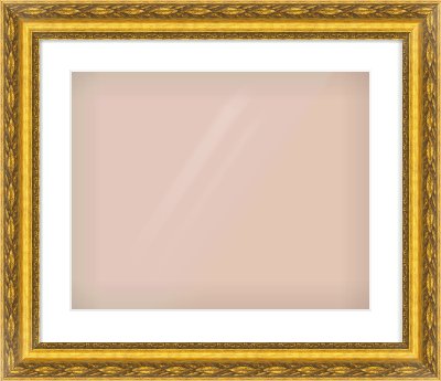 Gold Spoon Frame for 20 × 16in artwork, with Smooth White Single Mount
