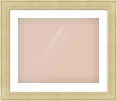 Silver Flat Frame for 20 × 16in artwork, with Smooth White Single Mount