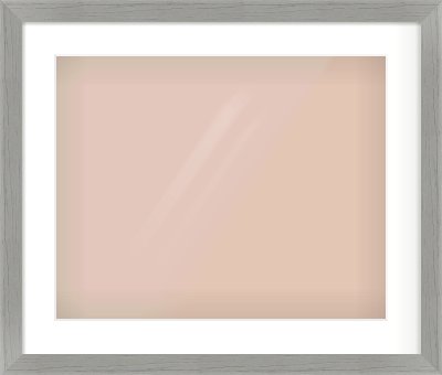 Pale Grey Flat Frame for 20 × 16in artwork, with Smooth White Single Mount