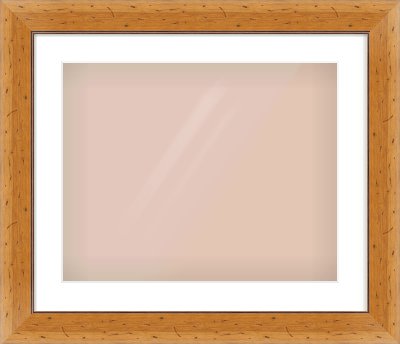 Distressed Pine Reverse Frame for 20 × 16in artwork, with Smooth White Single Mount