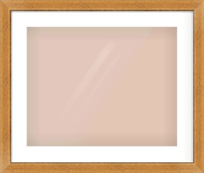 Rustic Medium Oak Reverse Frame for 20 × 16in artwork, with Smooth White Single Mount