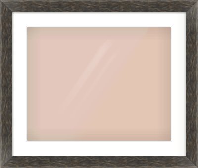 Black Flat Frame for 20 × 16in artwork, with Smooth White Single Mount