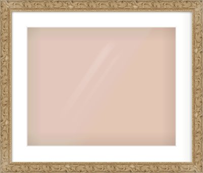 Light Brown Decorative Frame for 20 × 16in artwork, with Smooth White Single Mount