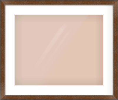 Walnut / Pewter Reverse Frame for 20 × 16in artwork, with Smooth White Single Mount