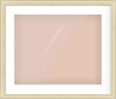 Ivory Reverse Frame for 20 × 16in artwork, with Smooth White Single Mount