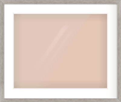 Grey Wood Grain Flat Frame for 20 × 16in artwork, with Smooth White Single Mount