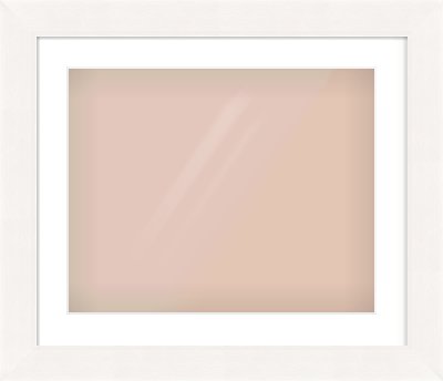 White Beveled Frame for 20 × 16in artwork, with Smooth White Single Mount