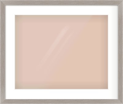 Grey Flat Frame for 20 × 16in artwork, with Smooth White Single Mount