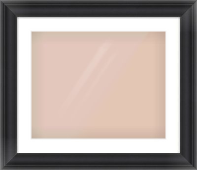 Black Scoop Frame for 20 × 16in artwork, with Smooth White Single Mount