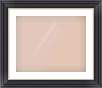 Black/Gold Scoop Frame for 20 × 16in artwork, with Smooth White Single Mount