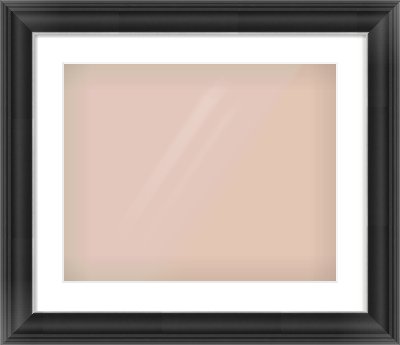 Black/Silver Scoop Frame for 20 × 16in artwork, with Smooth White Single Mount