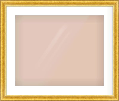 Gold Reverse Frame for 20 × 16in artwork, with Smooth White Single Mount