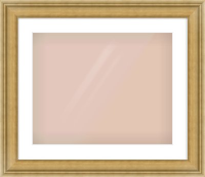 Gold Scoop Frame for 20 × 16in artwork, with Smooth White Single Mount