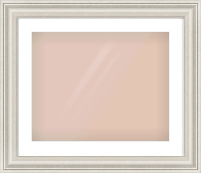 Silver Scoop Frame for 20 × 16in artwork, with Smooth White Single Mount