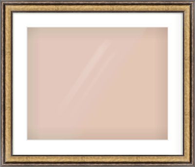 Gold Spoon Frame for 20 × 16in artwork, with Smooth White Single Mount
