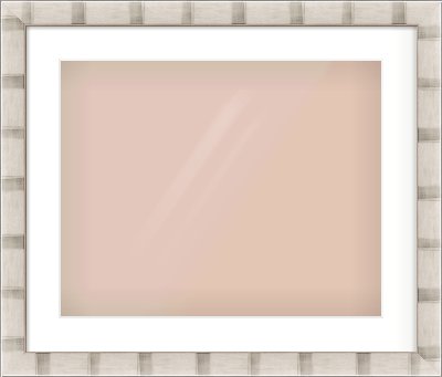 Silver Flat Frame for 20 × 16in artwork, with Smooth White Single Mount