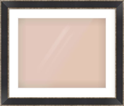 Black & Champagne Silver Bevel Frame for 20 × 16in artwork, with Smooth White Single Mount