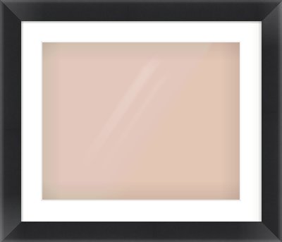 Black Flat Frame for 20 × 16in artwork, with Smooth White Single Mount