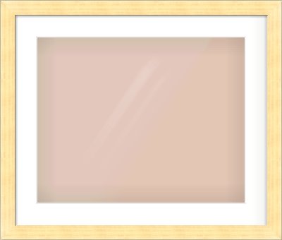 Gold Face, Black Sides Flat Frame for 20 × 16in artwork, with Smooth White Single Mount