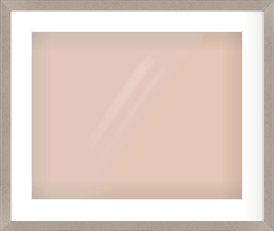 Silver & Black Sided Flat Frame for 20 × 16in artwork, with Smooth White Single Mount