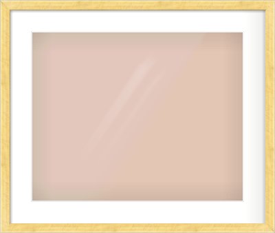 Brushed Gold with Black Sides Flat Frame for 20 × 16in artwork, with Smooth White Single Mount