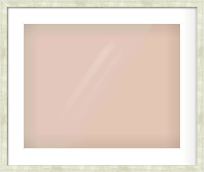 Champagne Flat Frame for 20 × 16in artwork, with Smooth White Single Mount