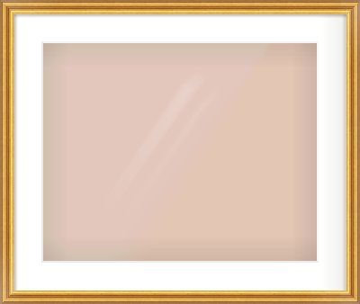 Gold Reverse Frame for 20 × 16in artwork, with Smooth White Single Mount