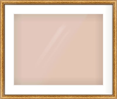 Gold Cushion Frame for 20 × 16in artwork, with Smooth White Single Mount