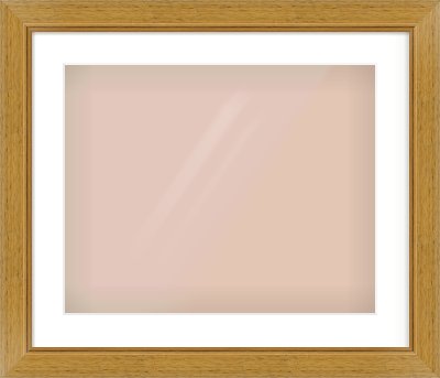 Gold Flat Frame for 20 × 16in artwork, with Smooth White Single Mount