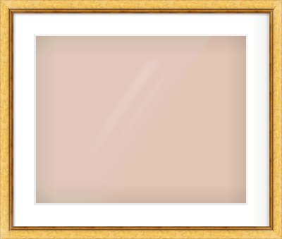 Gold Leaf Flat Frame for 20 × 16in artwork, with Smooth White Single Mount