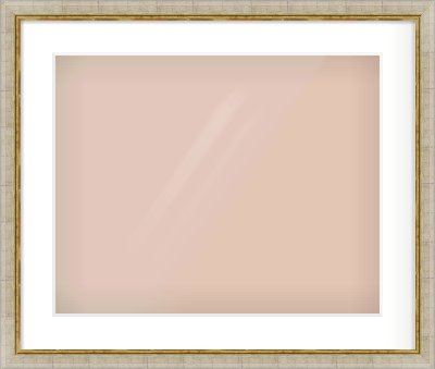 Silver Foil Flat Frame for 20 × 16in artwork, with Smooth White Single Mount