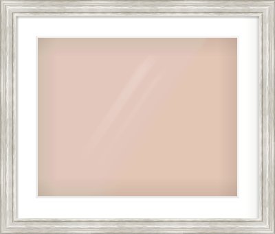 Silver Scoop Frame for 20 × 16in artwork, with Smooth White Single Mount